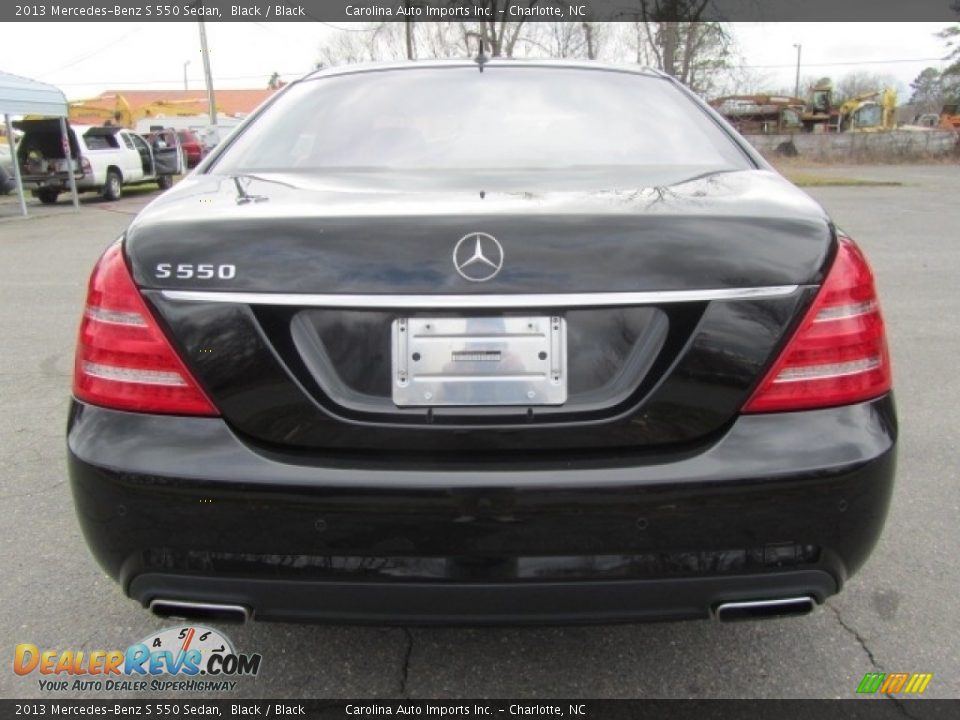 2013 Mercedes-Benz S 550 Sedan Black / Black Photo #9