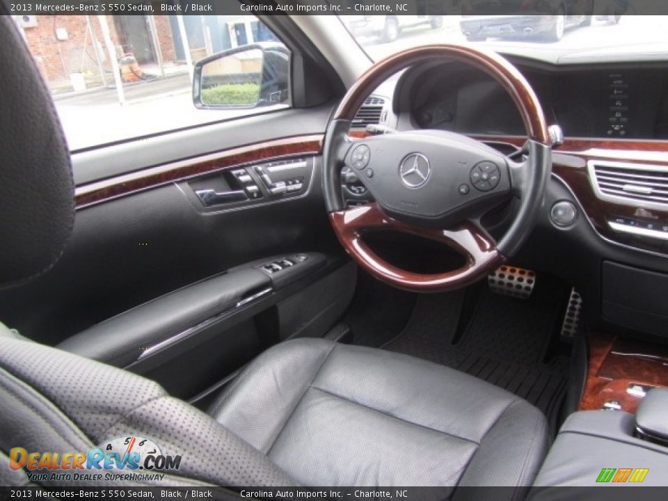 2013 Mercedes-Benz S 550 Sedan Black / Black Photo #12