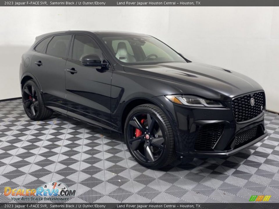 Santorini Black 2023 Jaguar F-PACE SVR Photo #12