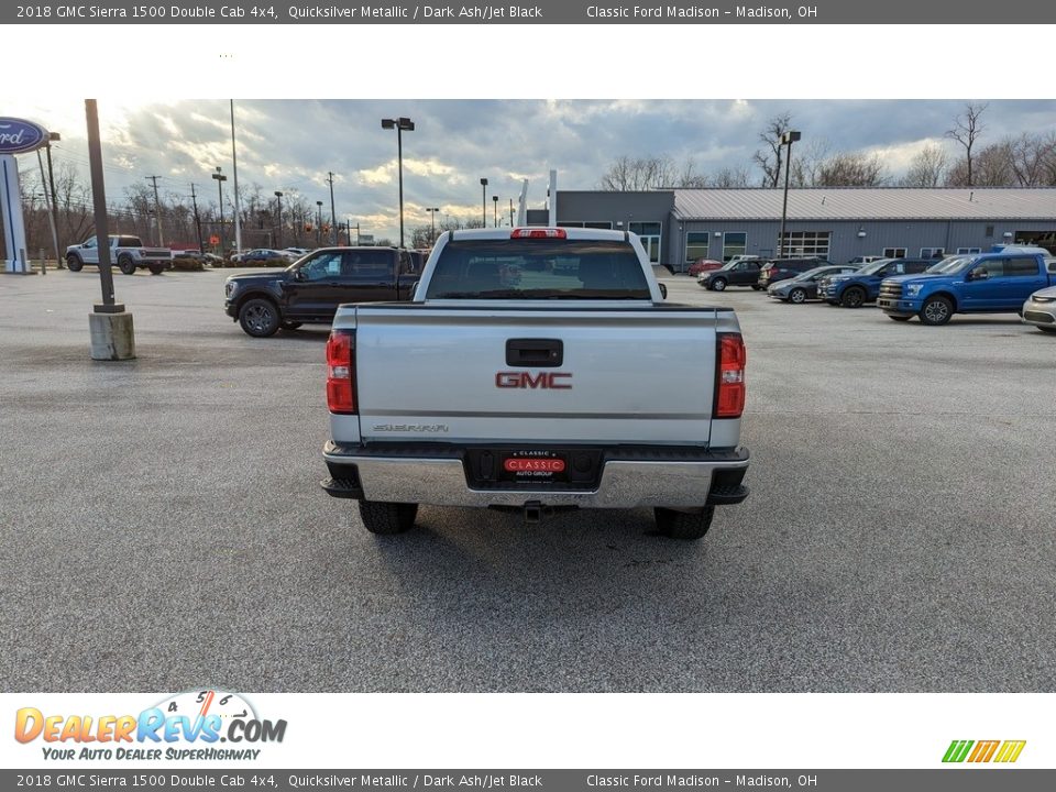2018 GMC Sierra 1500 Double Cab 4x4 Quicksilver Metallic / Dark Ash/Jet Black Photo #4