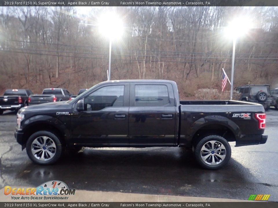 2019 Ford F150 XL SuperCrew 4x4 Agate Black / Earth Gray Photo #6