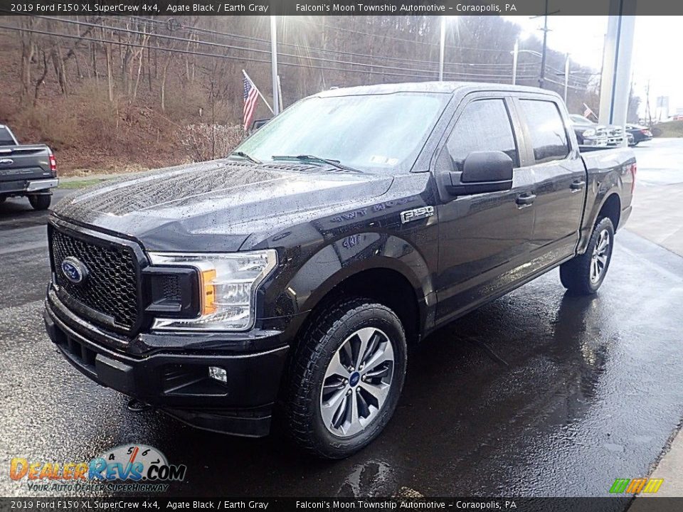 2019 Ford F150 XL SuperCrew 4x4 Agate Black / Earth Gray Photo #7