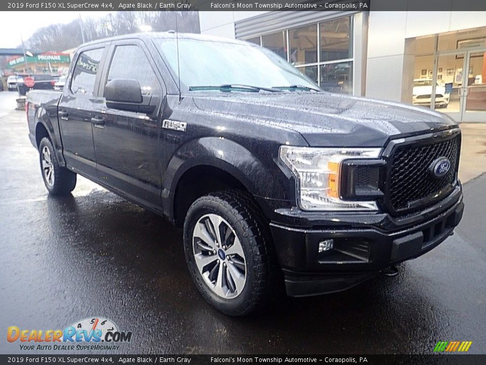 2019 Ford F150 XL SuperCrew 4x4 Agate Black / Earth Gray Photo #9