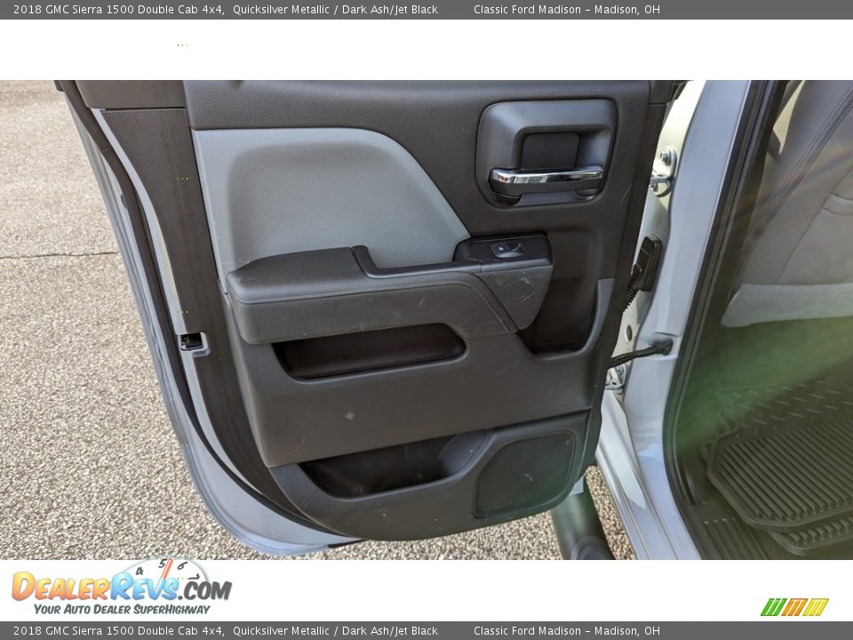 2018 GMC Sierra 1500 Double Cab 4x4 Quicksilver Metallic / Dark Ash/Jet Black Photo #15