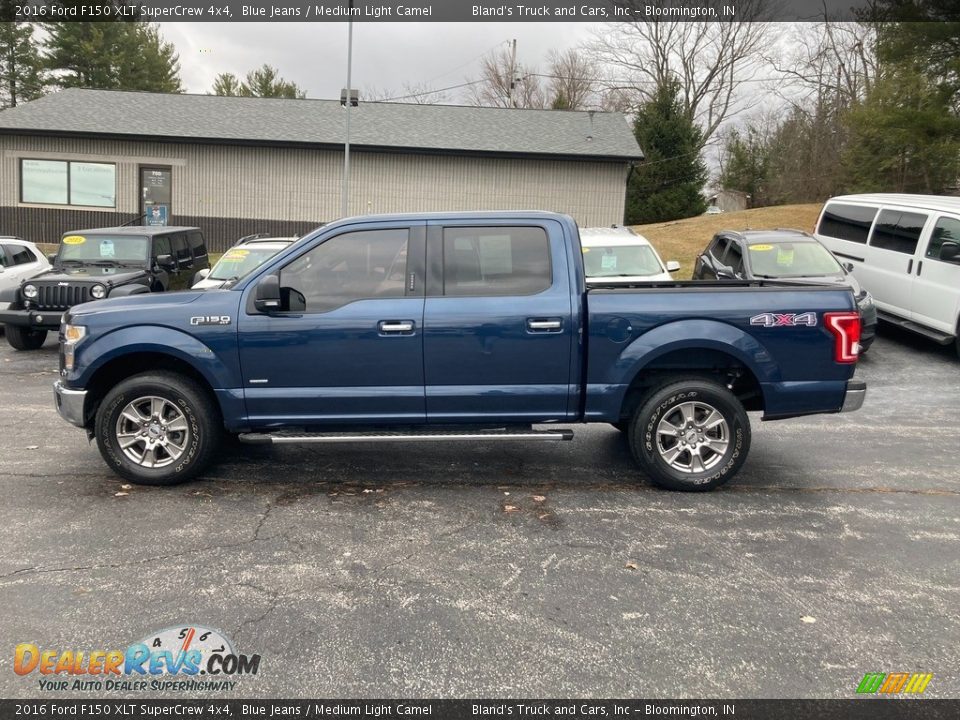 2016 Ford F150 XLT SuperCrew 4x4 Blue Jeans / Medium Light Camel Photo #1