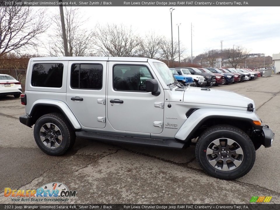 2023 Jeep Wrangler Unlimited Sahara 4x4 Silver Zynith / Black Photo #6