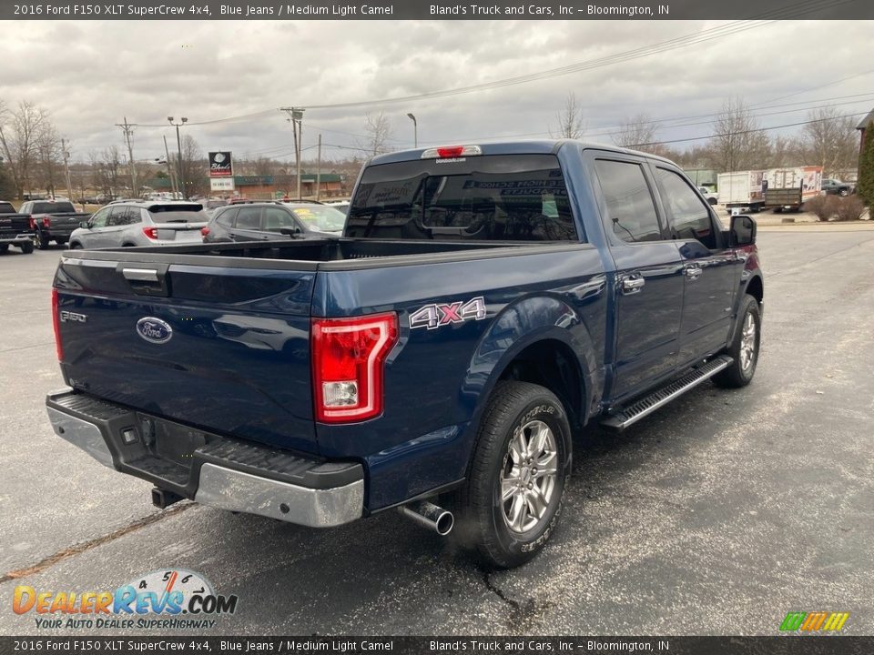 2016 Ford F150 XLT SuperCrew 4x4 Blue Jeans / Medium Light Camel Photo #5