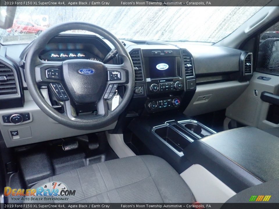 2019 Ford F150 XL SuperCrew 4x4 Agate Black / Earth Gray Photo #21