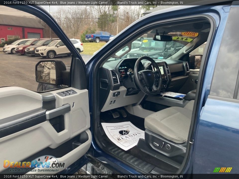 2016 Ford F150 XLT SuperCrew 4x4 Blue Jeans / Medium Light Camel Photo #9