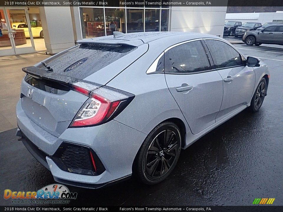 Sonic Gray Metallic 2018 Honda Civic EX Hatchback Photo #2