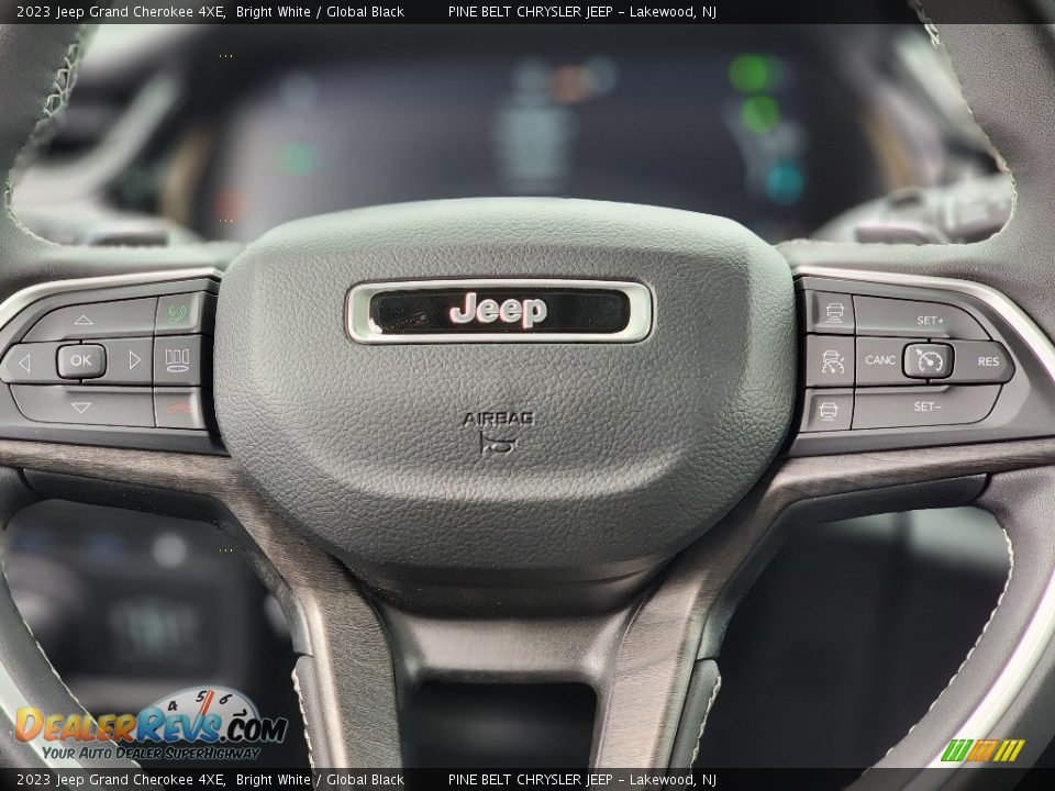 2023 Jeep Grand Cherokee 4XE Bright White / Global Black Photo #10