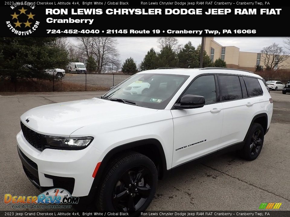 2023 Jeep Grand Cherokee L Altitude 4x4 Bright White / Global Black Photo #1