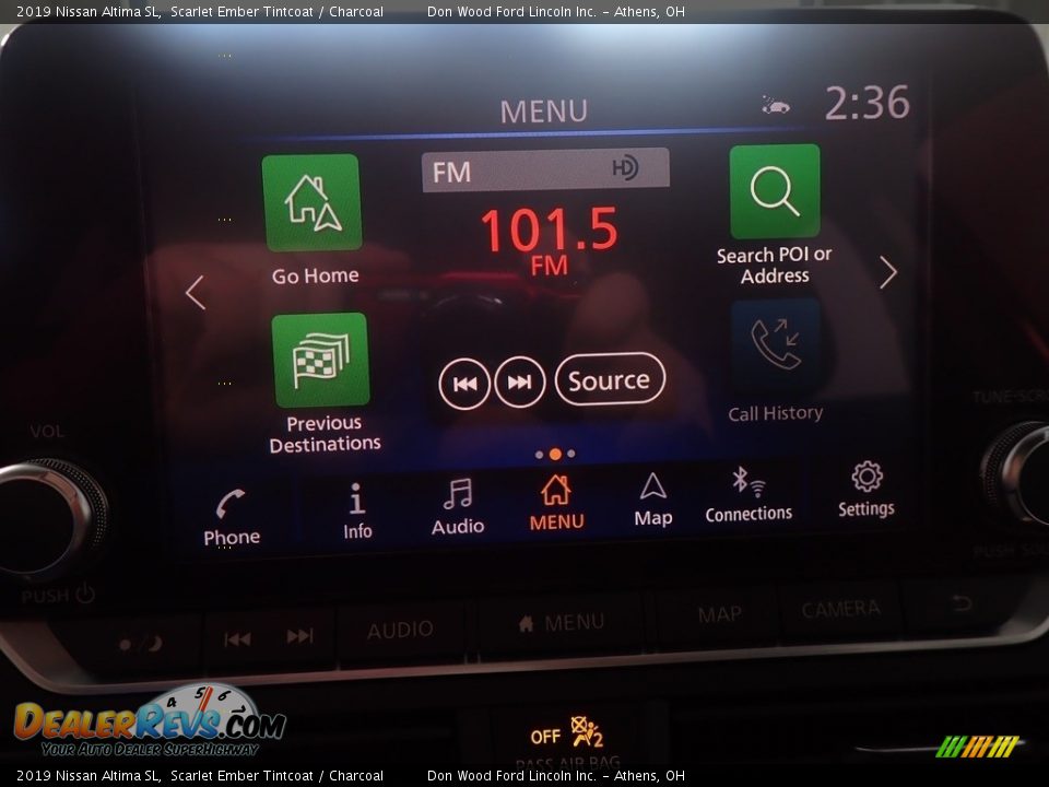 2019 Nissan Altima SL Scarlet Ember Tintcoat / Charcoal Photo #26