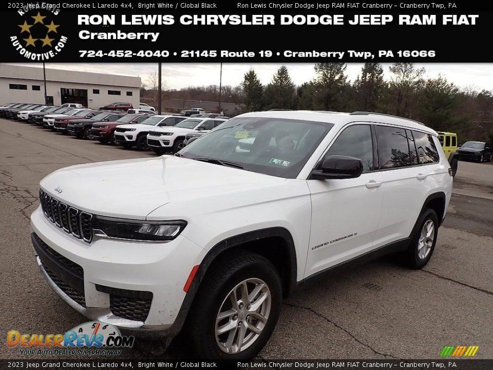 2023 Jeep Grand Cherokee L Laredo 4x4 Bright White / Global Black Photo #1