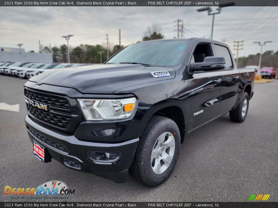 2023 Ram 1500 Big Horn Crew Cab 4x4 Diamond Black Crystal Pearl / Black Photo #1