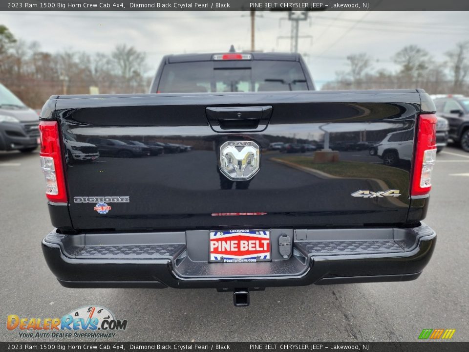 2023 Ram 1500 Big Horn Crew Cab 4x4 Diamond Black Crystal Pearl / Black Photo #6