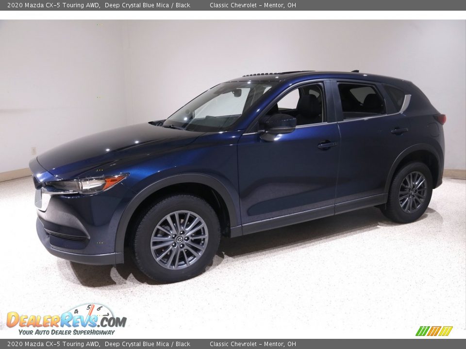 2020 Mazda CX-5 Touring AWD Deep Crystal Blue Mica / Black Photo #3