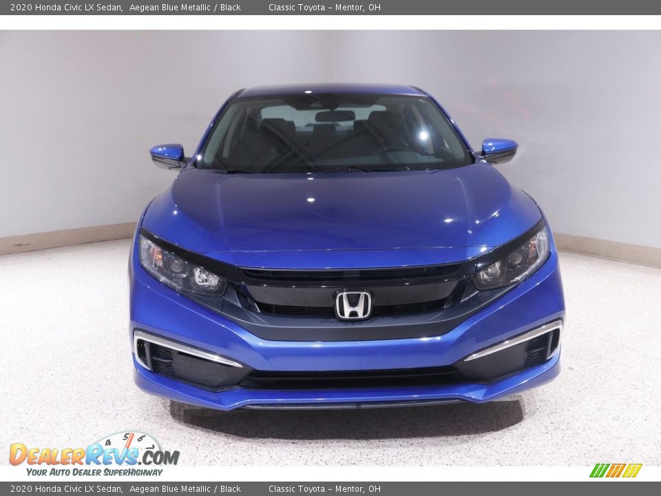 2020 Honda Civic LX Sedan Aegean Blue Metallic / Black Photo #2