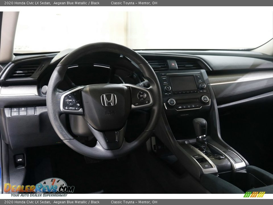 2020 Honda Civic LX Sedan Aegean Blue Metallic / Black Photo #6