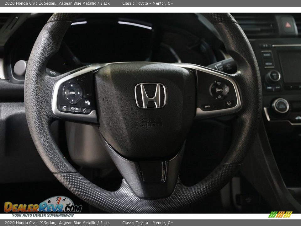 2020 Honda Civic LX Sedan Aegean Blue Metallic / Black Photo #7