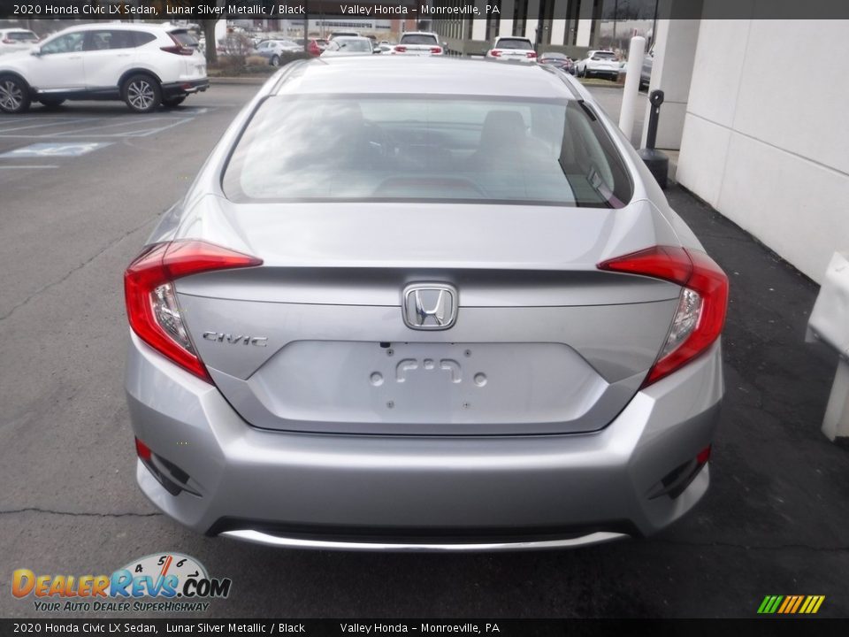 2020 Honda Civic LX Sedan Lunar Silver Metallic / Black Photo #6
