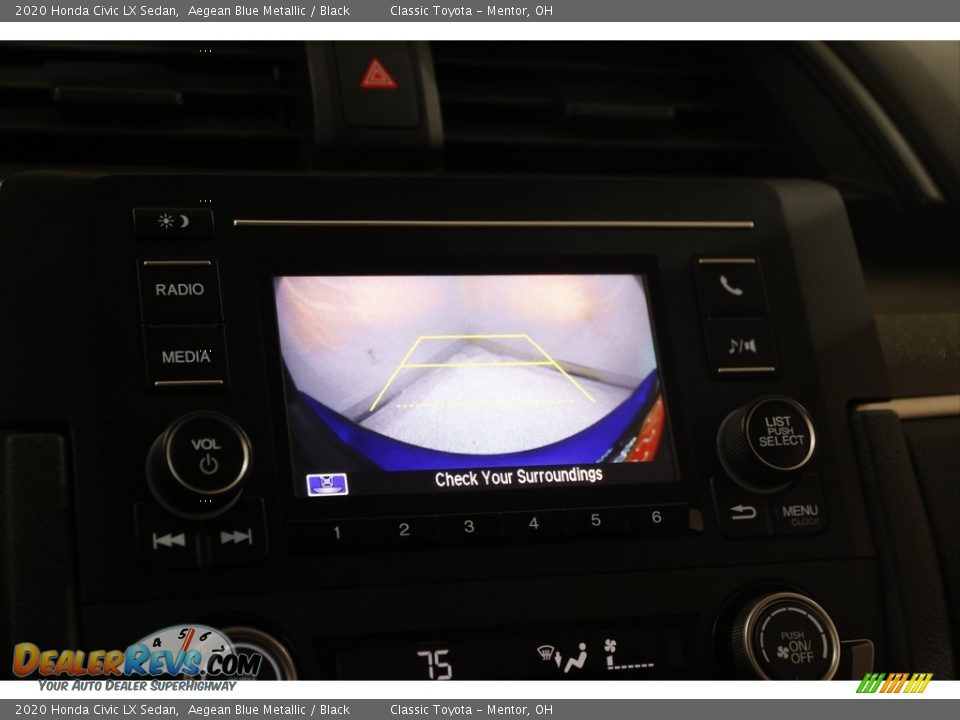 2020 Honda Civic LX Sedan Aegean Blue Metallic / Black Photo #12