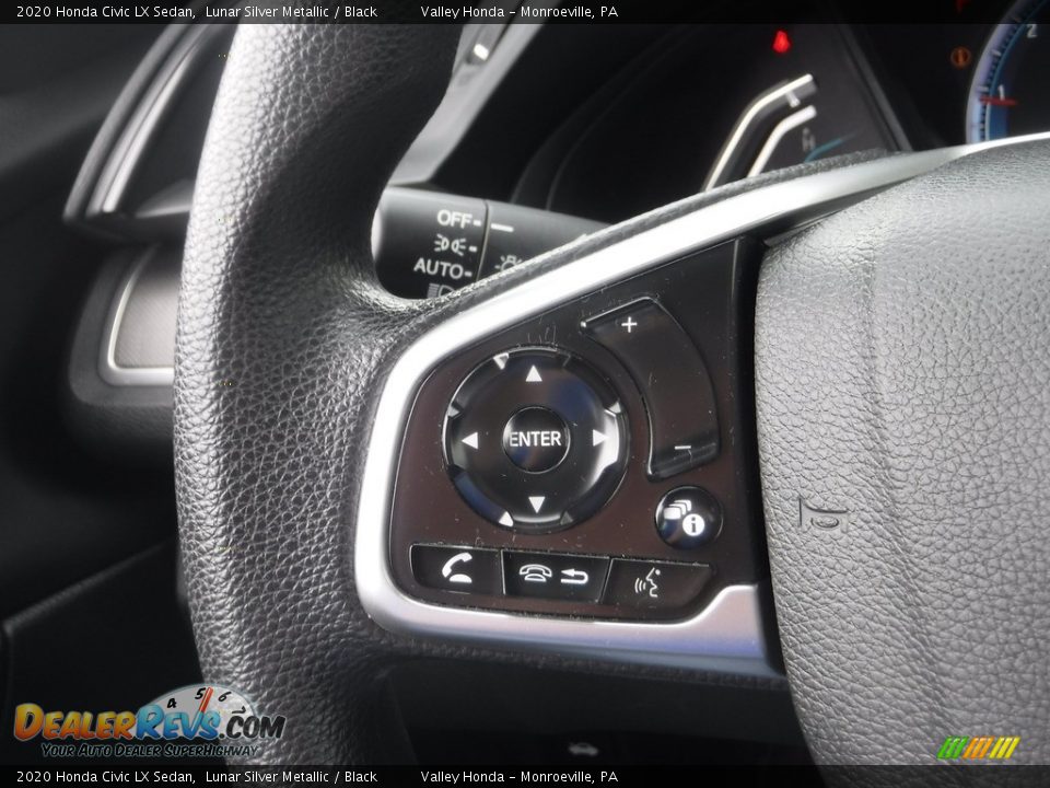 2020 Honda Civic LX Sedan Lunar Silver Metallic / Black Photo #18