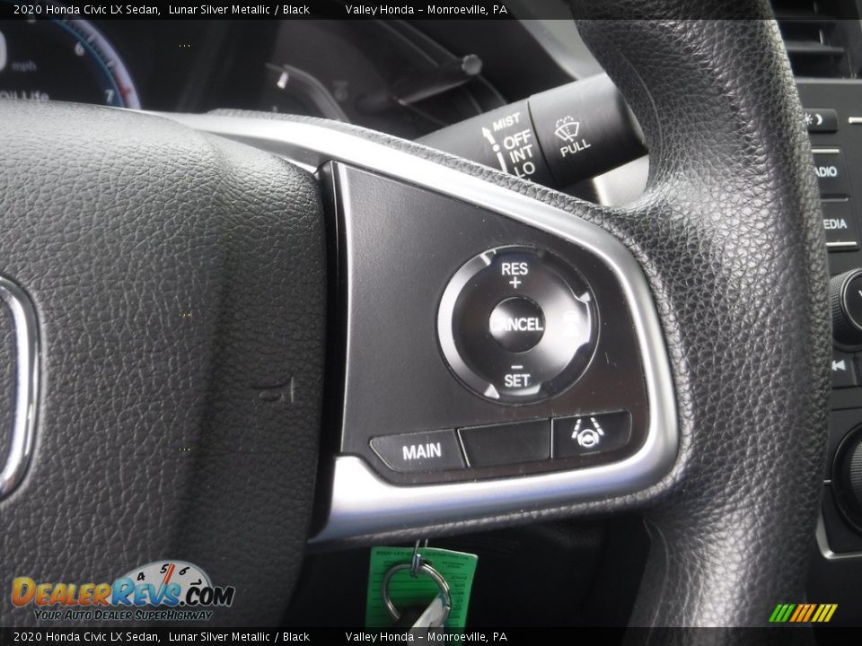 2020 Honda Civic LX Sedan Lunar Silver Metallic / Black Photo #19