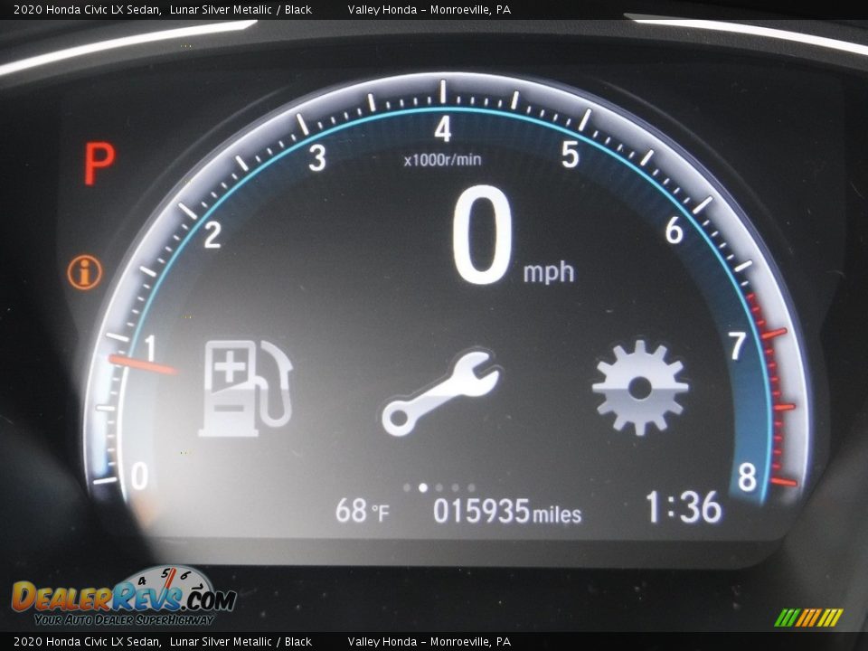 2020 Honda Civic LX Sedan Lunar Silver Metallic / Black Photo #28