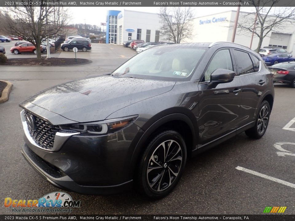 2023 Mazda CX-5 S Premium Plus AWD Machine Gray Metallic / Parchment Photo #6