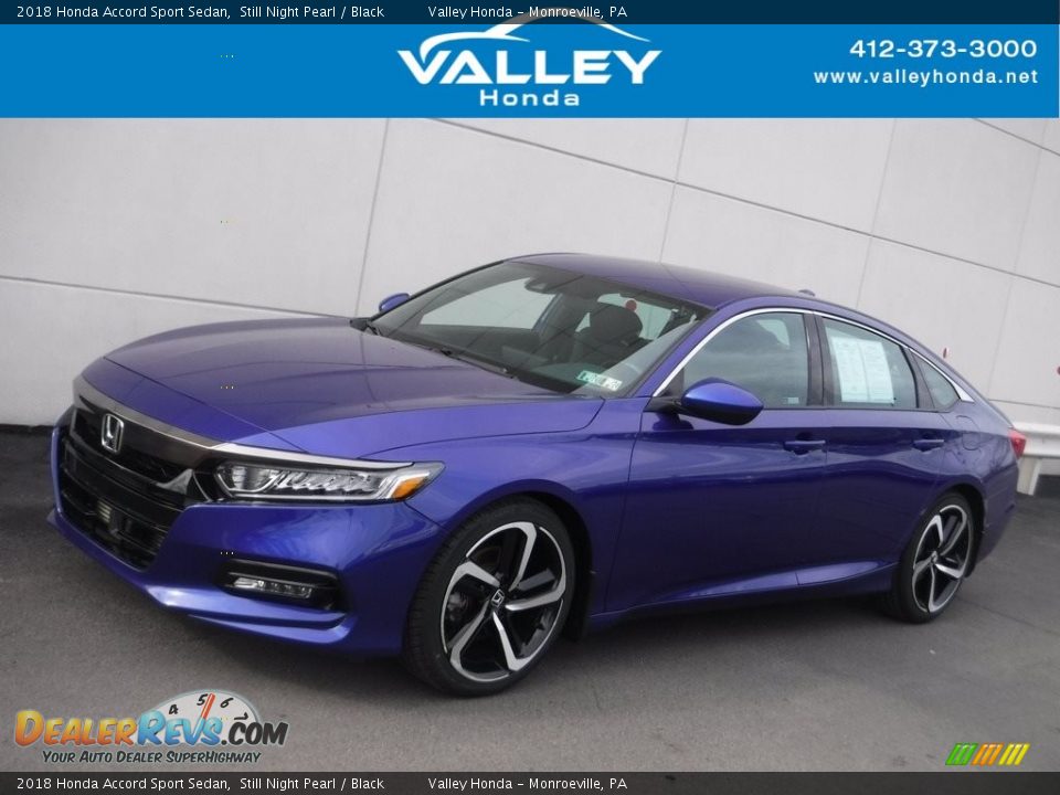 2018 Honda Accord Sport Sedan Still Night Pearl / Black Photo #1
