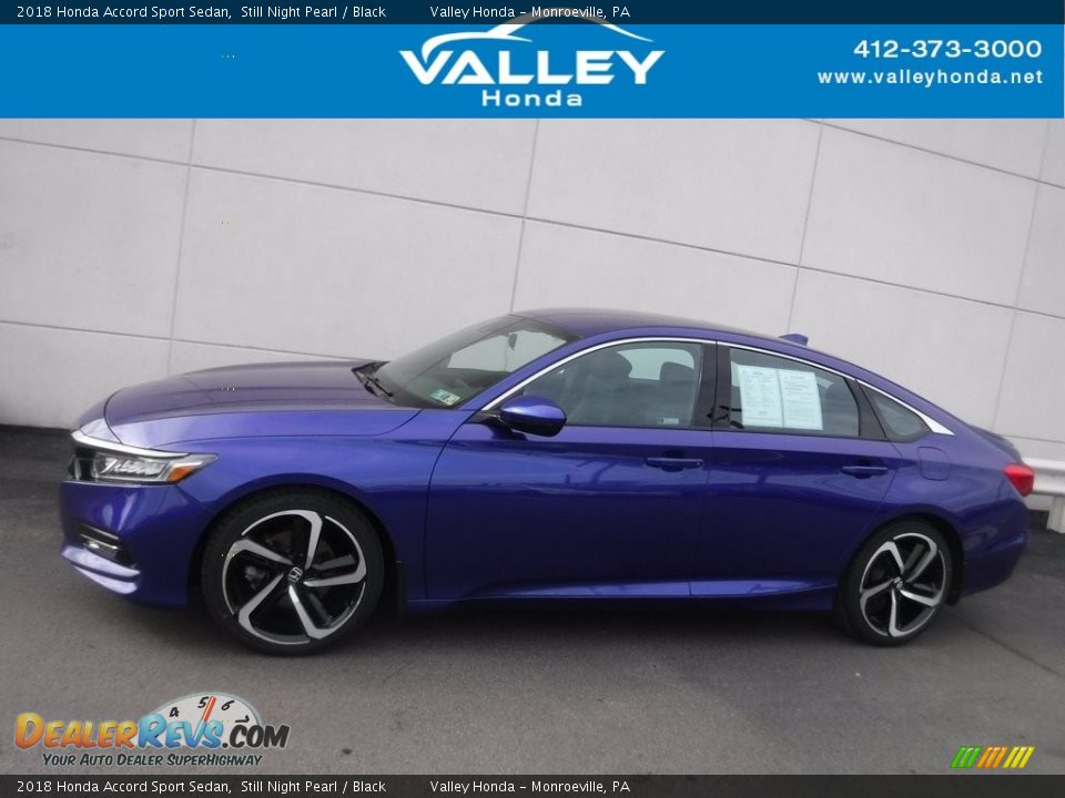 2018 Honda Accord Sport Sedan Still Night Pearl / Black Photo #2