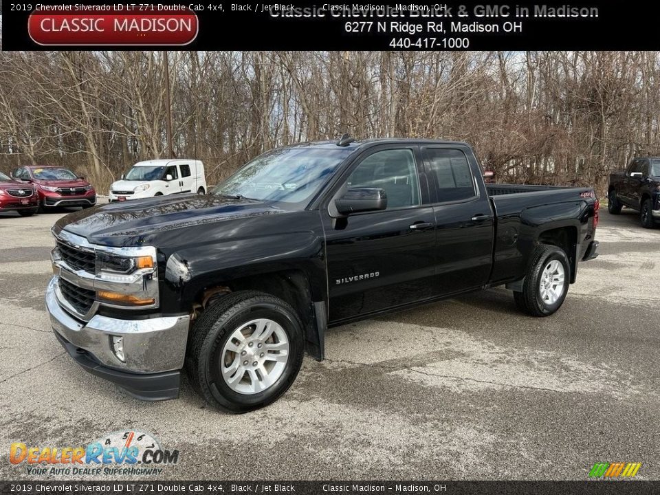 2019 Chevrolet Silverado LD LT Z71 Double Cab 4x4 Black / Jet Black Photo #1