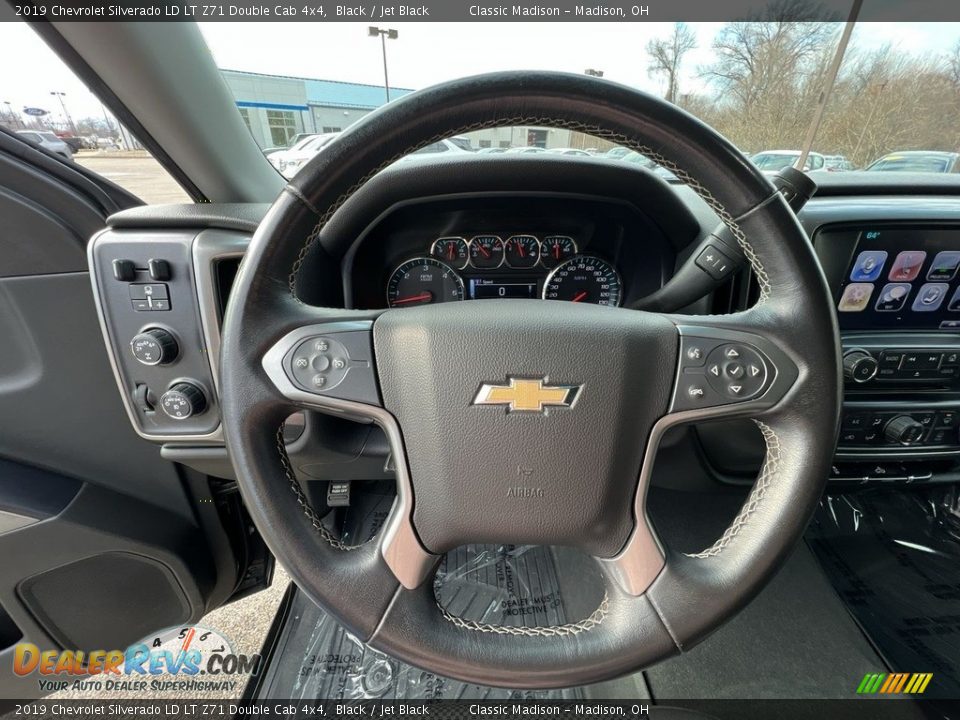2019 Chevrolet Silverado LD LT Z71 Double Cab 4x4 Black / Jet Black Photo #9