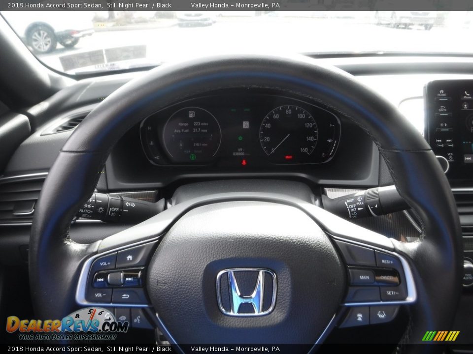 2018 Honda Accord Sport Sedan Still Night Pearl / Black Photo #25