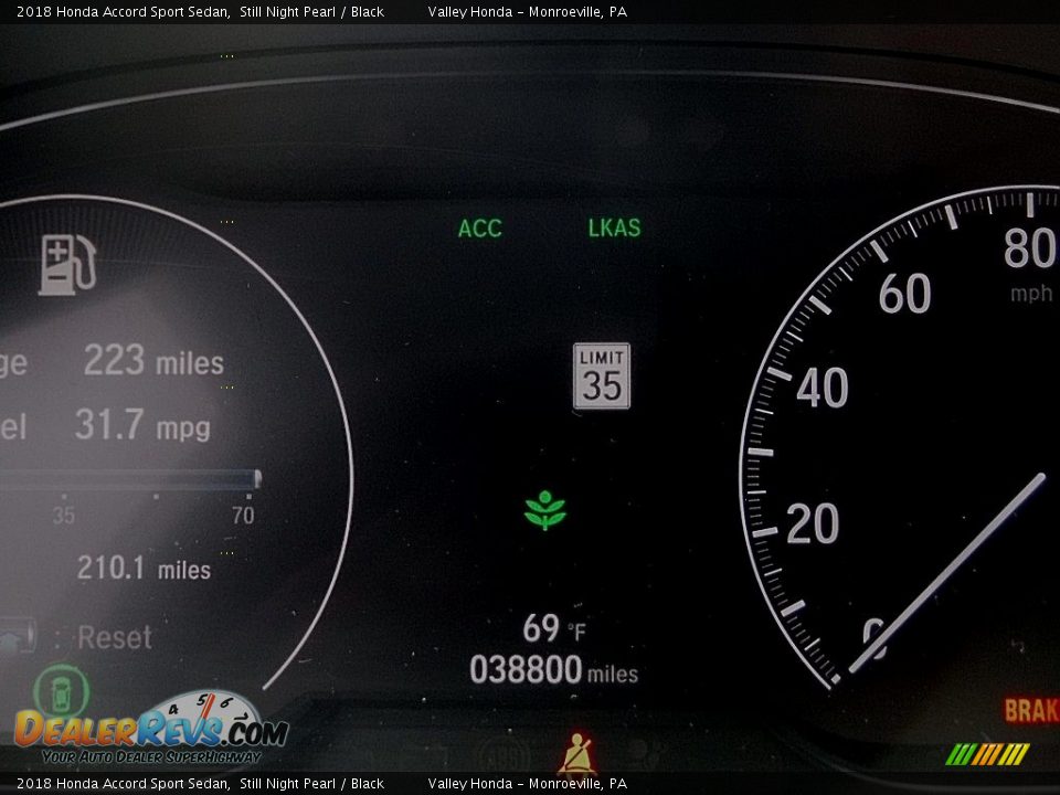 2018 Honda Accord Sport Sedan Still Night Pearl / Black Photo #33