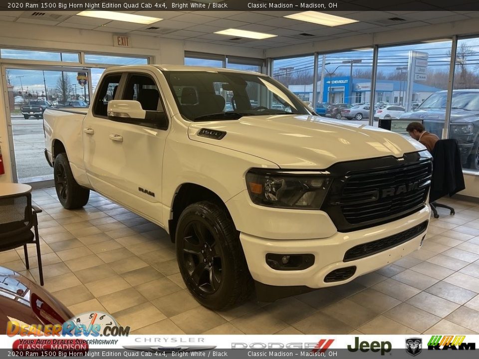 2020 Ram 1500 Big Horn Night Edition Quad Cab 4x4 Bright White / Black Photo #1