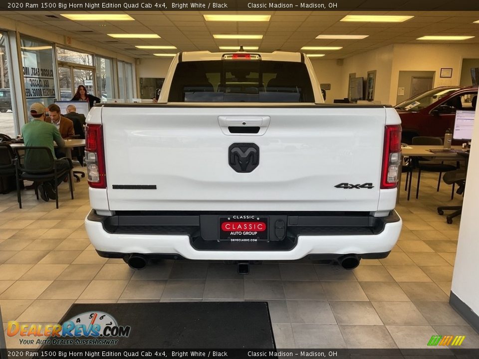 2020 Ram 1500 Big Horn Night Edition Quad Cab 4x4 Bright White / Black Photo #10