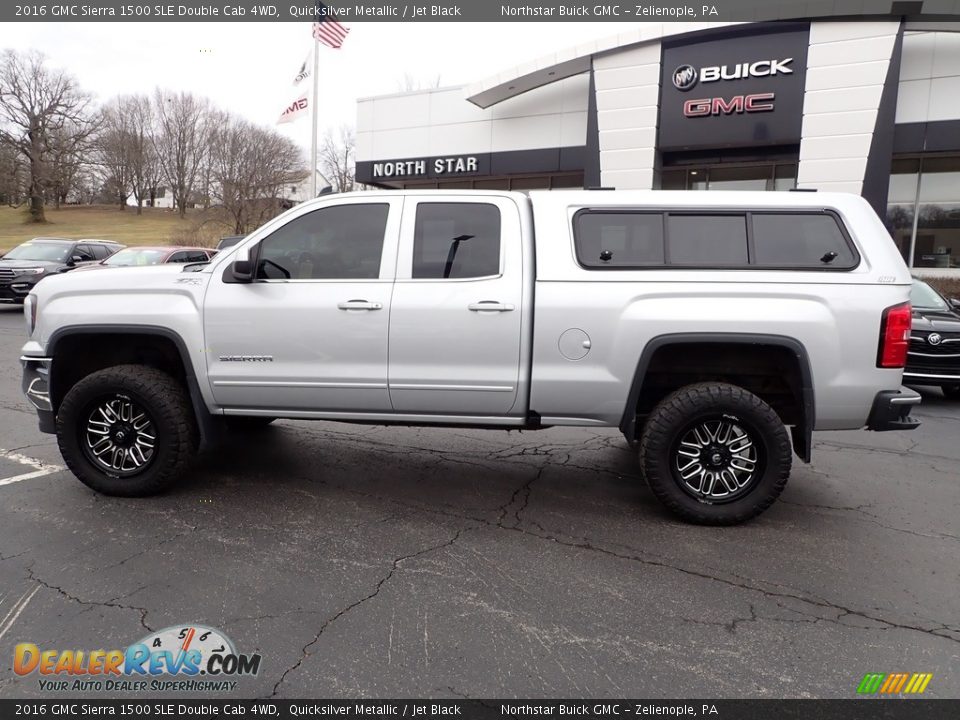 2016 GMC Sierra 1500 SLE Double Cab 4WD Quicksilver Metallic / Jet Black Photo #2