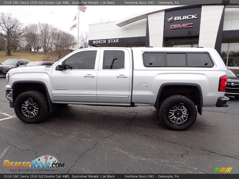 2016 GMC Sierra 1500 SLE Double Cab 4WD Quicksilver Metallic / Jet Black Photo #2