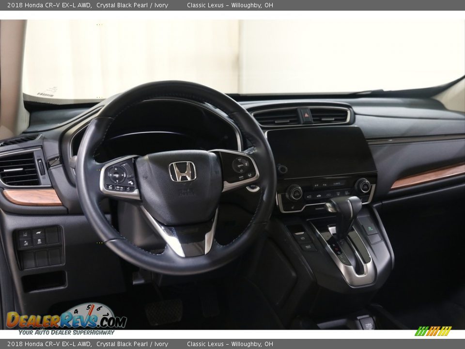 2018 Honda CR-V EX-L AWD Crystal Black Pearl / Ivory Photo #6