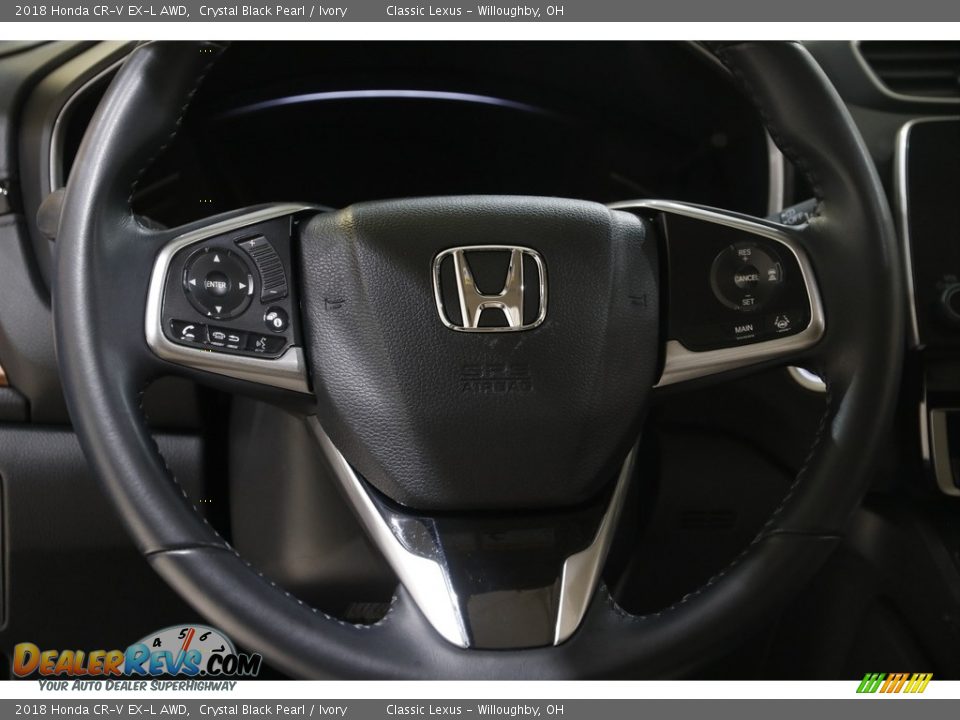 2018 Honda CR-V EX-L AWD Crystal Black Pearl / Ivory Photo #7