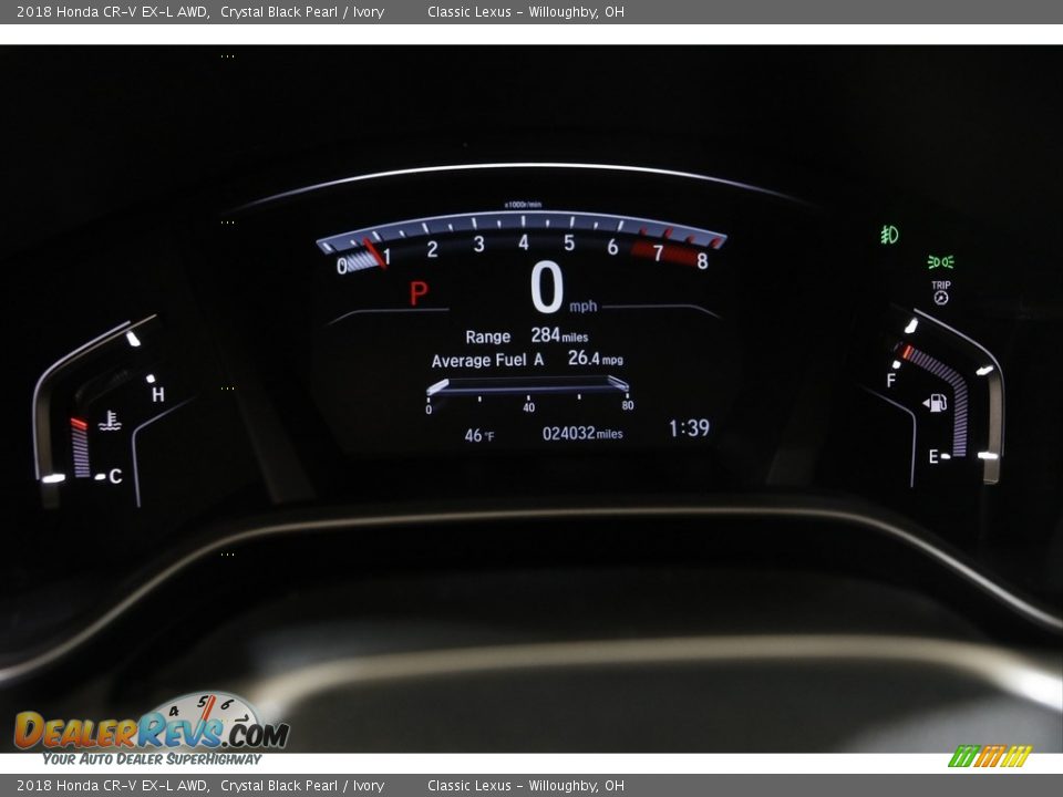 2018 Honda CR-V EX-L AWD Crystal Black Pearl / Ivory Photo #8