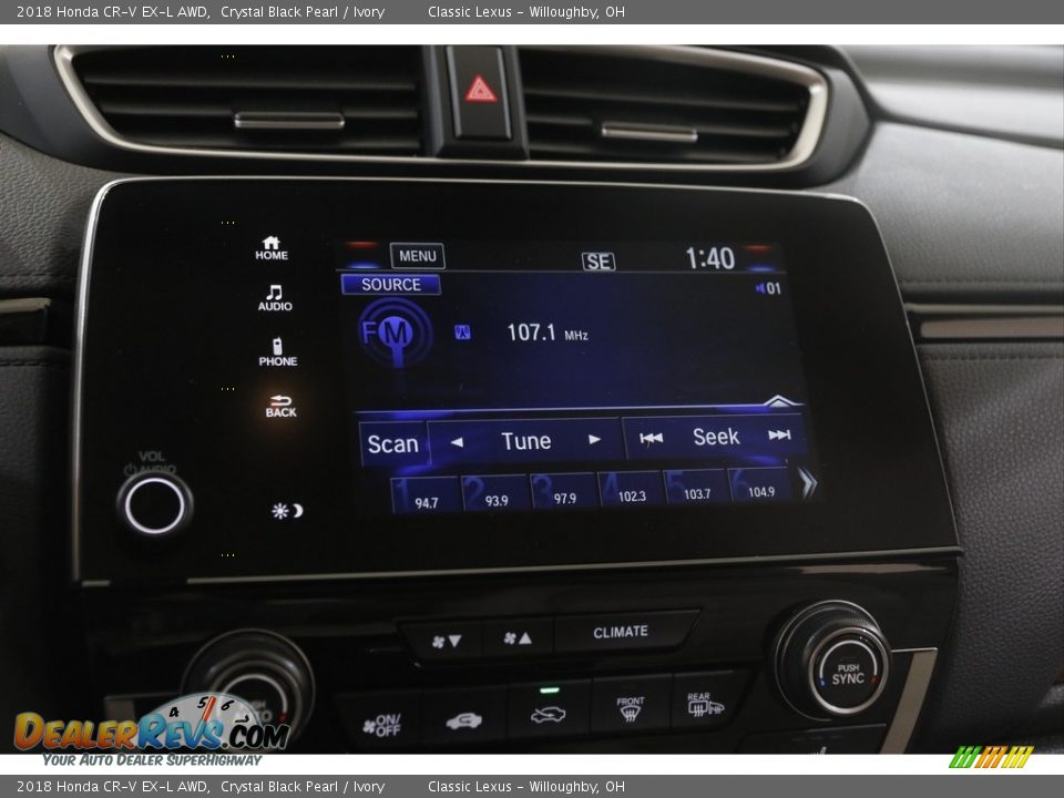 2018 Honda CR-V EX-L AWD Crystal Black Pearl / Ivory Photo #10