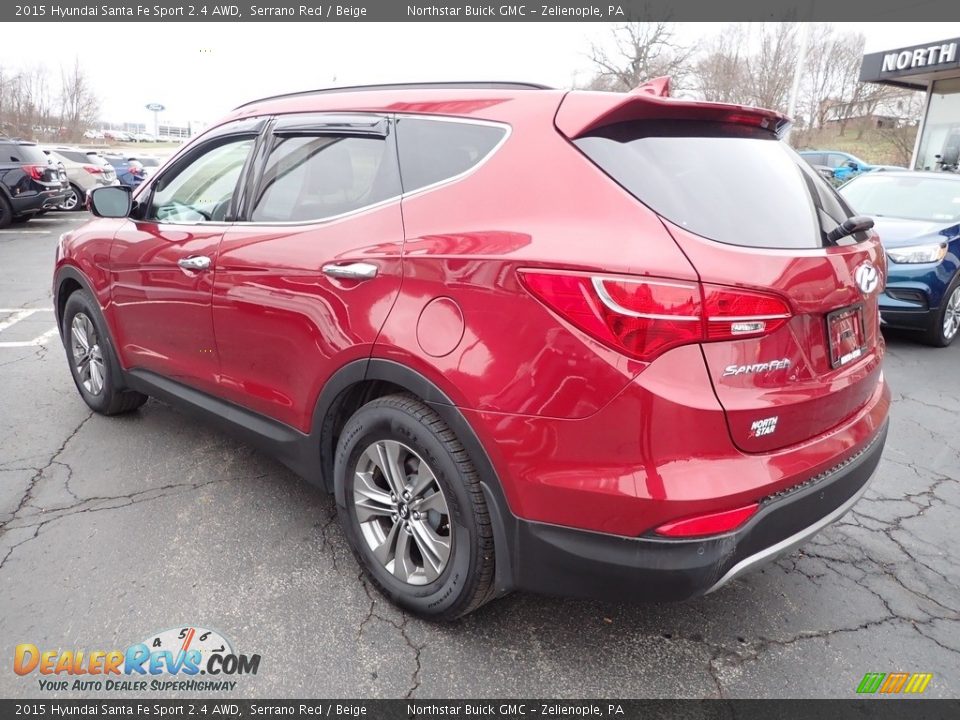 2015 Hyundai Santa Fe Sport 2.4 AWD Serrano Red / Beige Photo #3