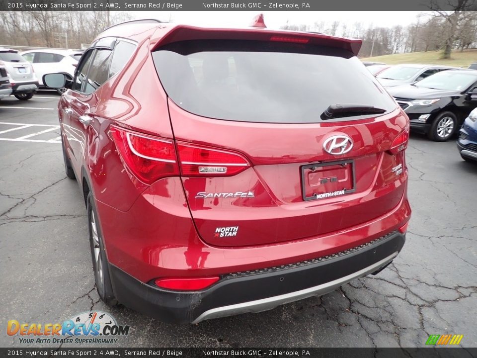 2015 Hyundai Santa Fe Sport 2.4 AWD Serrano Red / Beige Photo #4