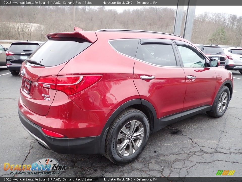 2015 Hyundai Santa Fe Sport 2.4 AWD Serrano Red / Beige Photo #7