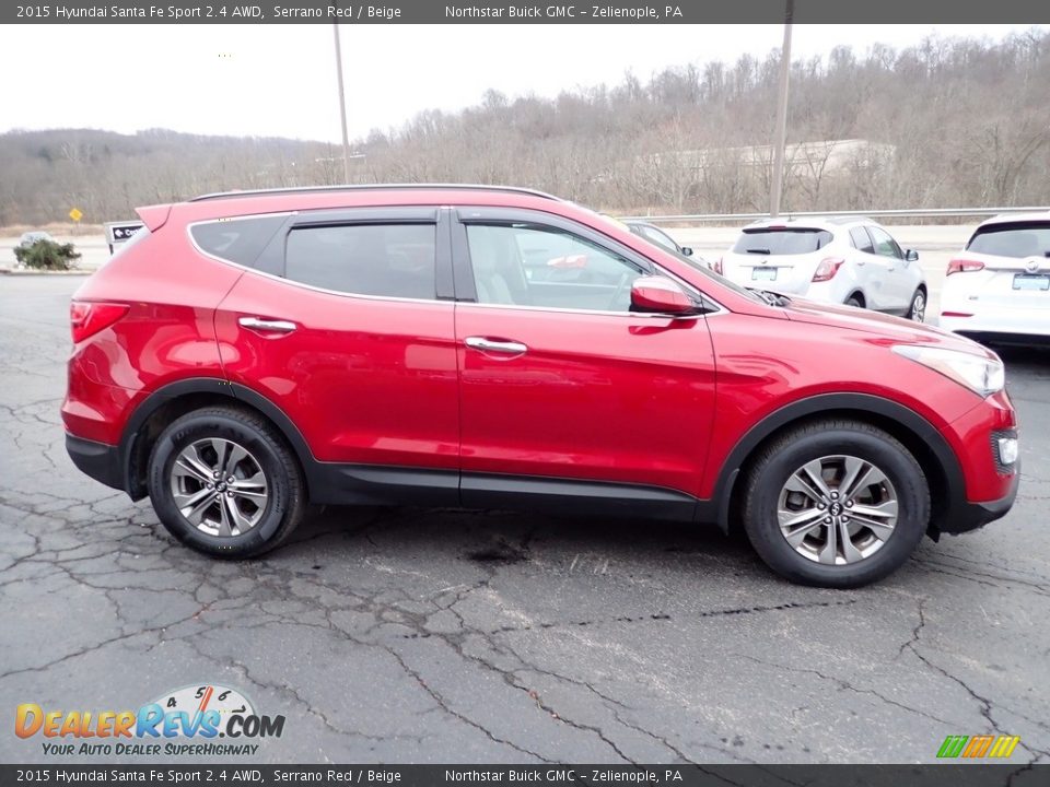 2015 Hyundai Santa Fe Sport 2.4 AWD Serrano Red / Beige Photo #8