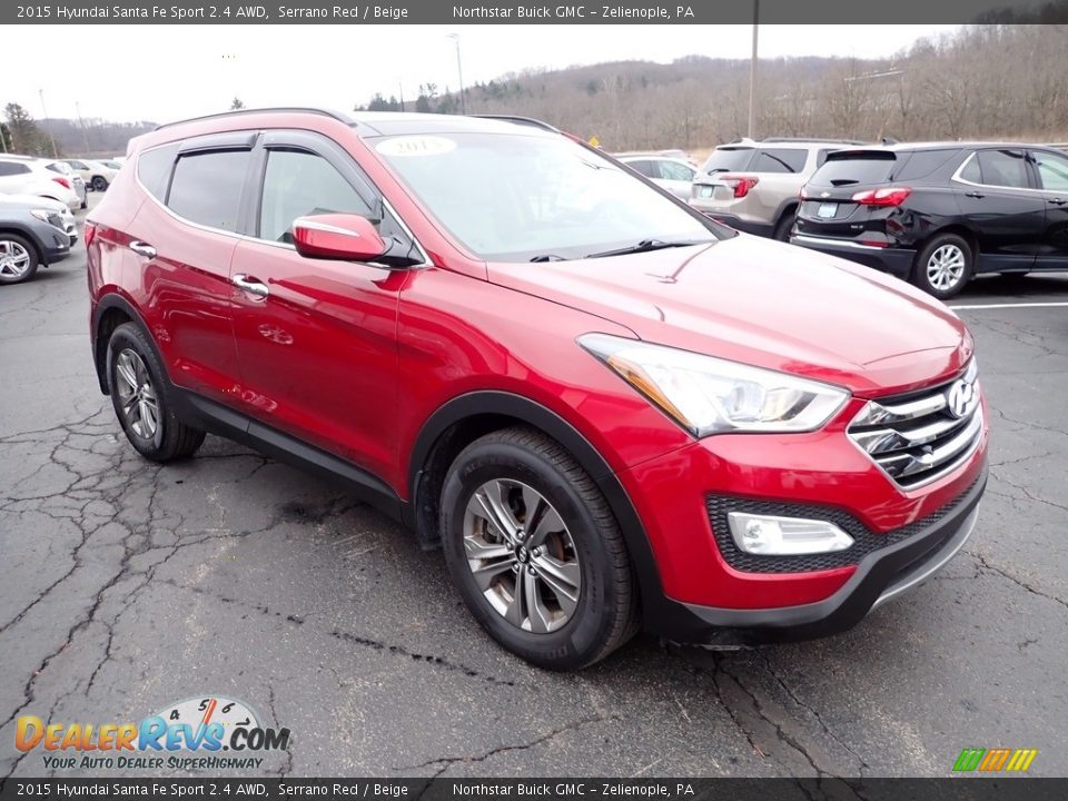 2015 Hyundai Santa Fe Sport 2.4 AWD Serrano Red / Beige Photo #9