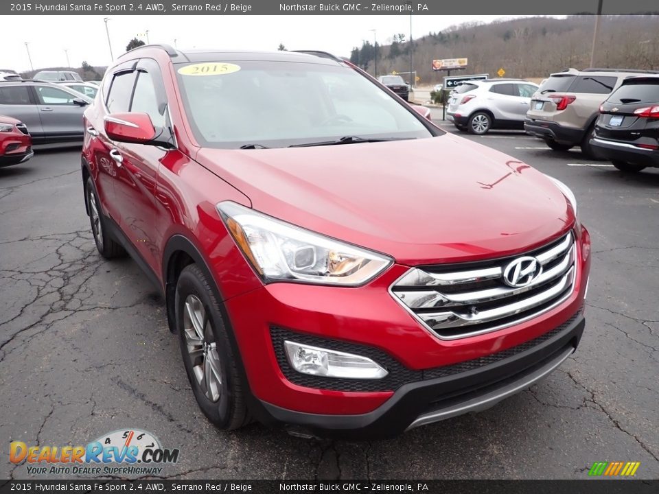 2015 Hyundai Santa Fe Sport 2.4 AWD Serrano Red / Beige Photo #10